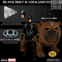 MEZCO Toyz One:12 Black Bolt & Lockjaw Two-Pack -Toy Figure Store 0f4f30f030