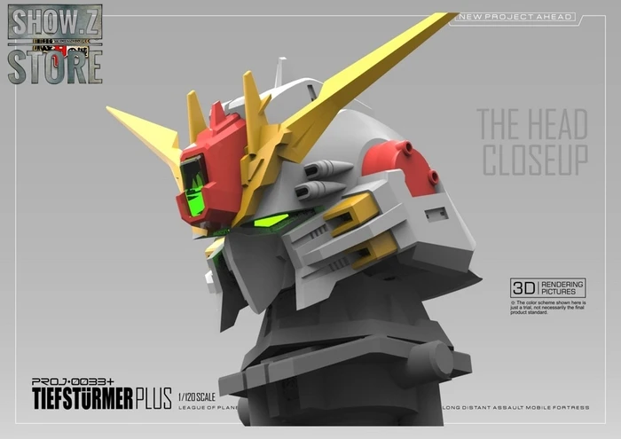 Mechanicore Hobby Studio 1/120 PROJ-0033+ 2.0 MSA-0011(Bst)303E Deep Striker Gundam Tief Sturmer Plus Camouflage Red Standard Version 3 Mechanicore Hobby Studio 1/120 PROJ-0033+ 2.0 MSA-0011(Bst)303E Deep Striker Gundam Tief Sturmer Plus Camouflage Red Standard Version - Image 3