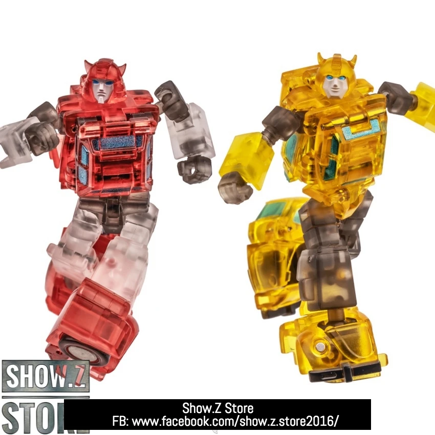NewAge H25T Herbie Bumblebee & H26T Vanishing Point Cliffjumper Clear Version Set Of 2 1 NewAge H25T Herbie Bumblebee & H26T Vanishing Point Cliffjumper Clear Version Set Of 2