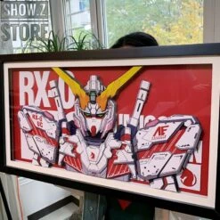 ChenFu Studio RX-0 Unicorn Gundam 3D Wall Art Decoration Picture -Toy Figure Store bac553331e