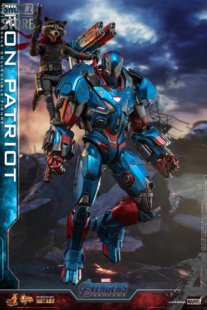 Hot Toys HotToys HT MMS547D34 1/6 Avengers: Endgame Iron Patriot Iron Man Collectible Figure 7 Hot Toys HotToys HT MMS547D34 1/6 Avengers: Endgame Iron Patriot Iron Man Collectible Figure - Image 7