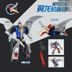 Black Mamba H6002-4B Raptor Slash & H6002-7B Robot Force Volcanicus Oversized Combiner Set Of 6 -Toy Figure Store c9c6a36d1b